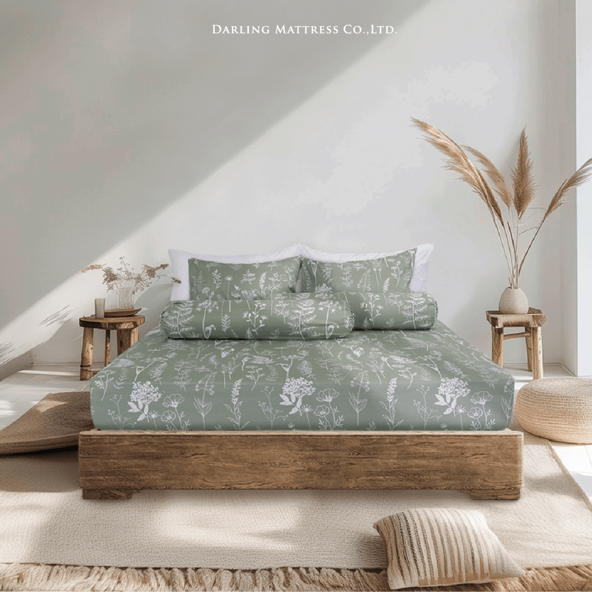 ชุดผ้าปูผ้านวม 5 ฟุต DARLING MATTRESS รุ่นลายดอกไม้ ลายสปริงฟิลด์_8